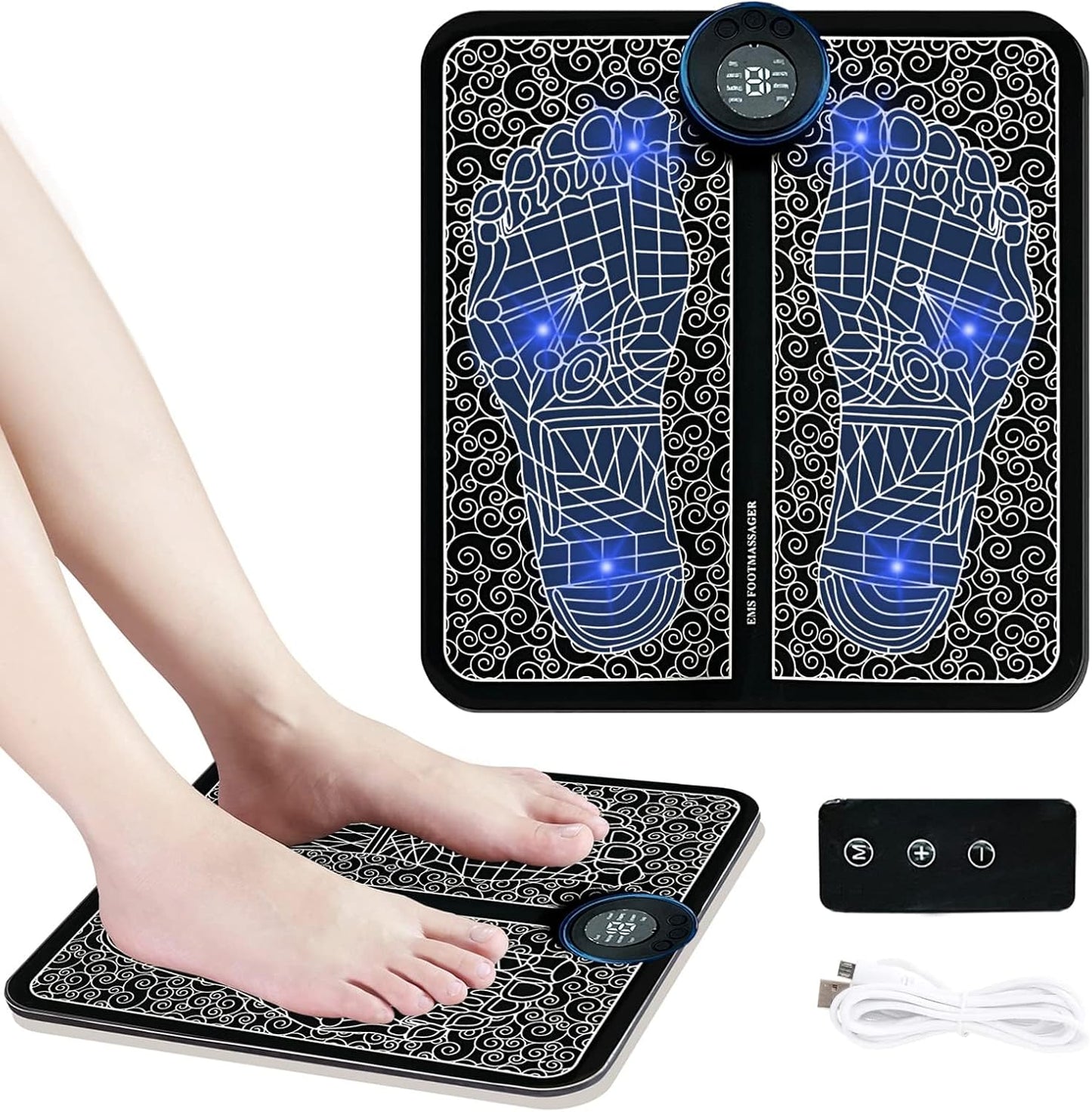 Foot Massager Mat, Feet Massager for Pain Relief and Circulation, Relax Stiffness Muscles, Relieve Feet, Ankles, Achilles Tendons, Calf Muscles Pain