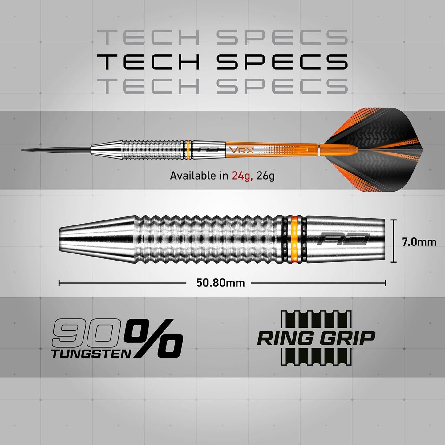 Amberjack Tungsten Darts Set with Darts Flights & Dart Stems (Shafts) β Professional 90% Tungsten Premium Darts Set β Available in 22G, 23G, 24G, 25G, 26G, 27G, 28G, 30G