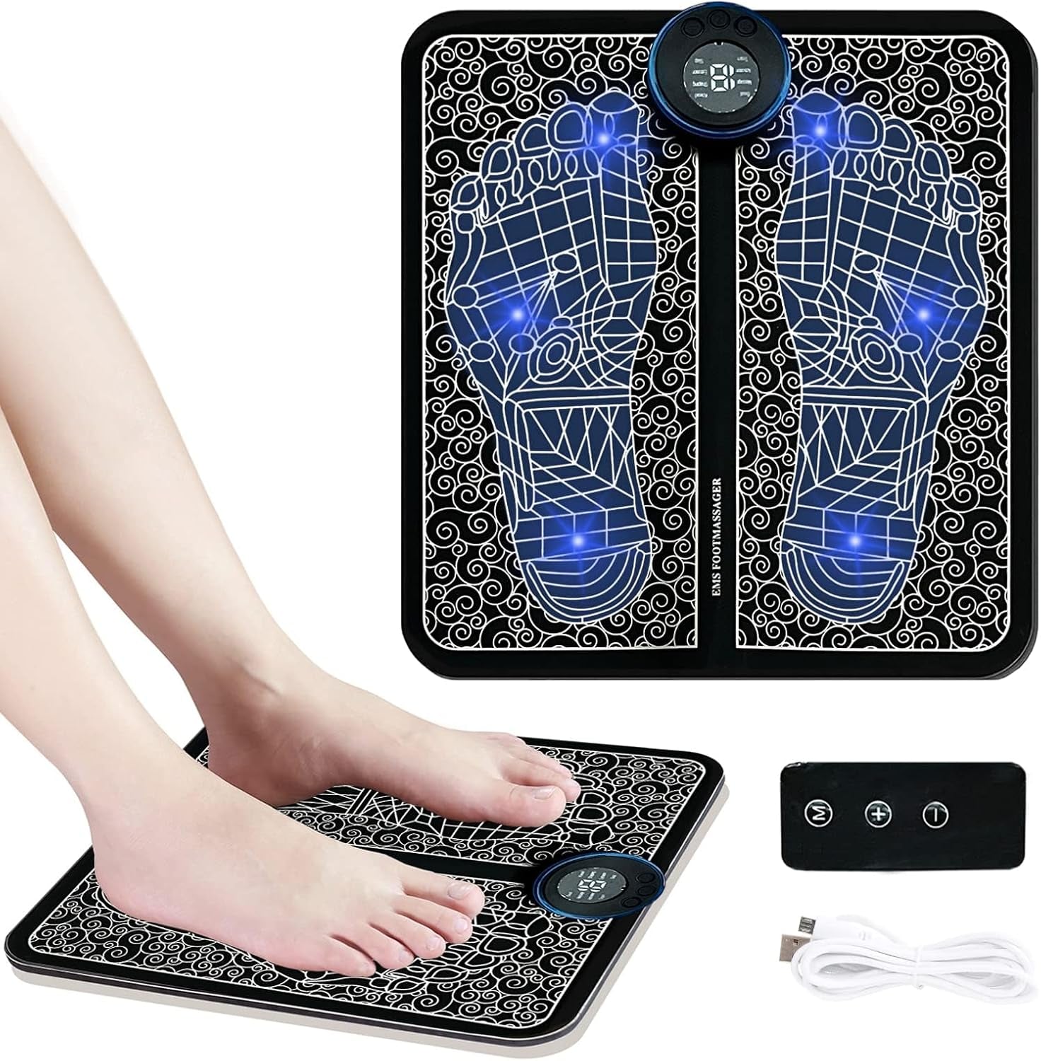 Foot Massager Mat, Feet Massager for Pain Relief and Circulation, Relax Stiffness Muscles, Relieve Feet, Ankles, Achilles Tendons, Calf Muscles Pain
