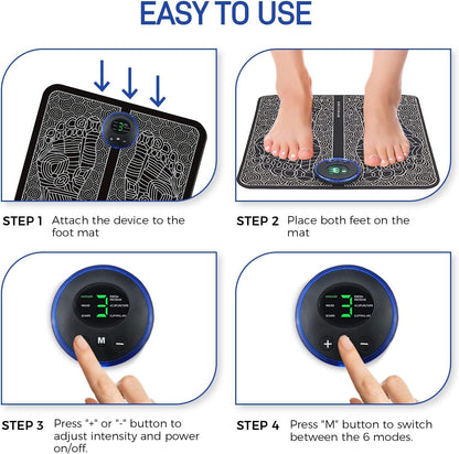 Foot Massager Mat, Feet Massager for Pain Relief and Circulation, Relax Stiffness Muscles, Relieve Feet, Ankles, Achilles Tendons, Calf Muscles Pain