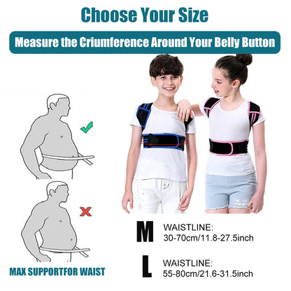 Children Back Posture Corrector Orthopedic Corset Shoulder Lumbar Wasit Support Correction Kids Teens Straighten Upper Belt