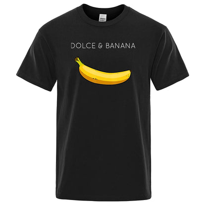 Dolce & Banana Print Mens T-Shirts Crewneck Breathable Tops Oversized Comfortable Tshirt Men'S Short Sleeve S-XXXL Tees Shirts