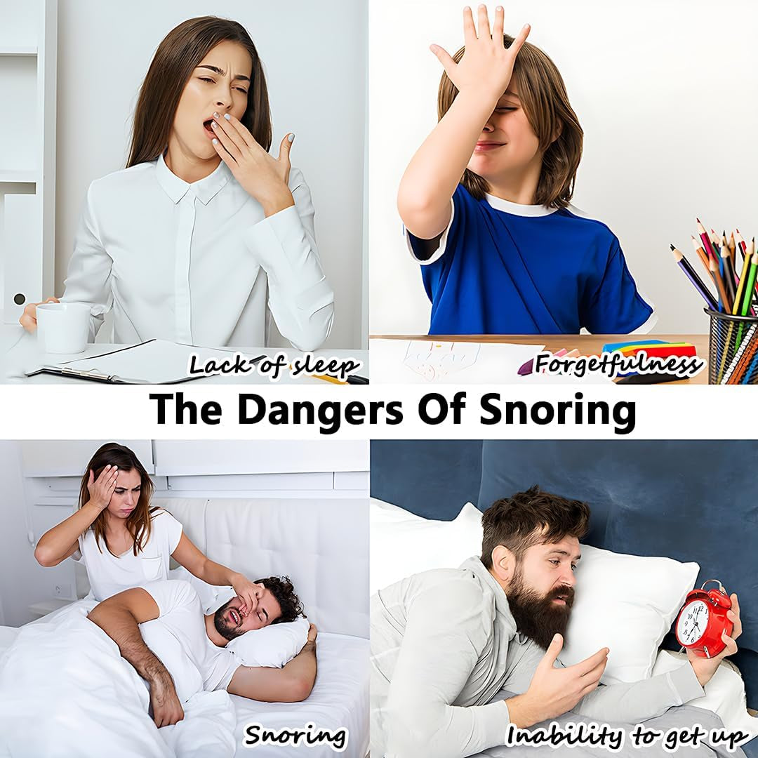 Anti Snoring Devices - Effective Snoring Aids for Men & Women, Versatile & Comfortable Mouth Guard for Home and Travel Sleep Solutions (Light White)