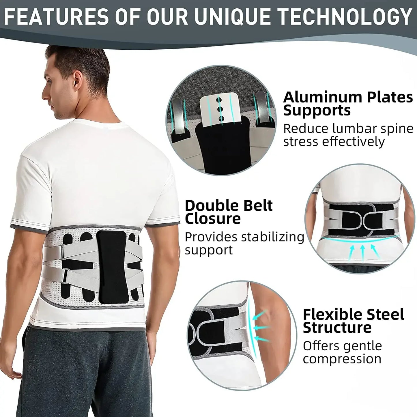 Lumbar Support Belt Disc Herniation Orthopedic Strain Pain Relief Corset for Back Posture Spine Decompression Brace