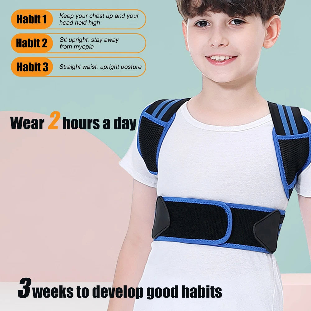 Children Back Posture Corrector Orthopedic Corset Shoulder Lumbar Wasit Support Correction Kids Teens Straighten Upper Belt